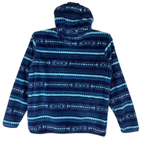 Ariat Men's Pullover Blue Depths Serape Polar Bear Fleece Hood Size Large NWT - Picture 4 of 12